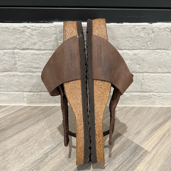 Birkenstock Sandals Size 39 Suede Leather Thong Sandal Brown Made in Germany - Picture 2 of 5